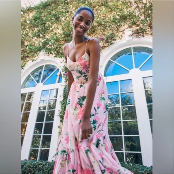 NWT Vineyard Vines 🎀Kentucky Derby Strappy Maxi Dress Floral wedding prom